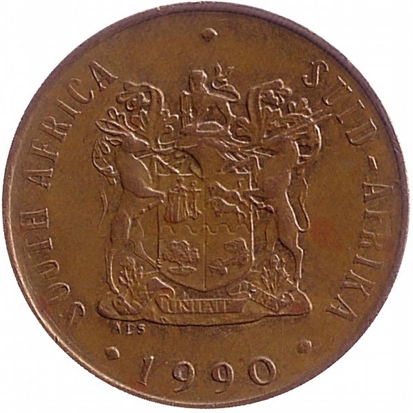 ЮАР 2 цента 1990 год