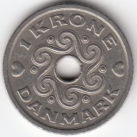 Дания 1 крона 1995 год