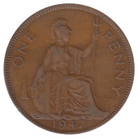 Великобритания 1 пенни 1947 год