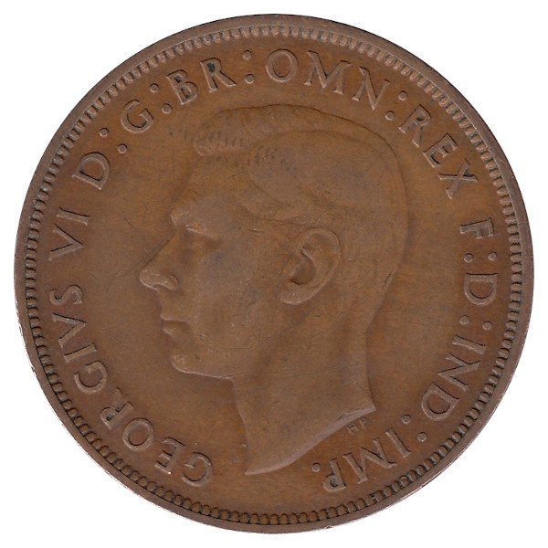 Великобритания 1 пенни 1947 год