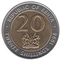 Кения 20 шиллингов 1998 год (UNC)