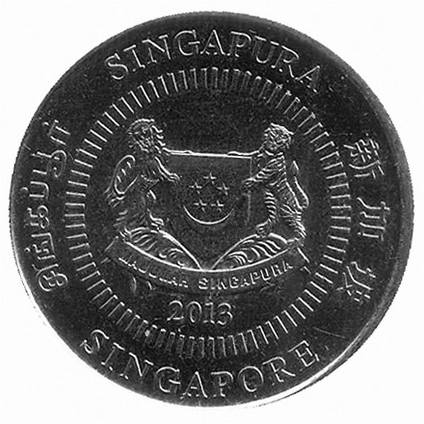 Сингапур 10 центов 2013 год