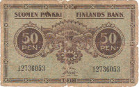 Банкнота 50 пенни 1918 г. Финляндия в составе России