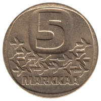 Финляндия 5 марок 1991 год
