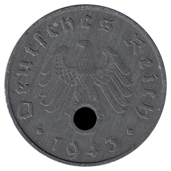 Германия (Третий Рейх) 10 рейхспфеннигов 1943 год (А)