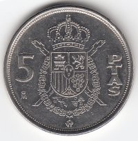 Испания 5 песет 1989 год
