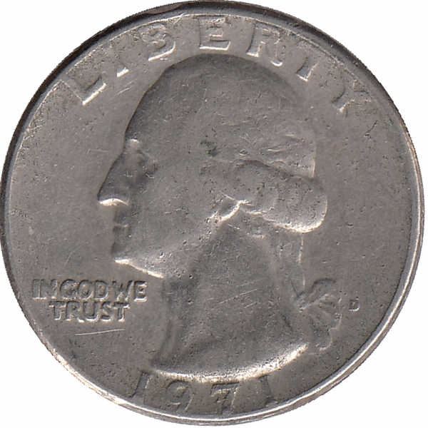 США 25 центов 1971 год (D)