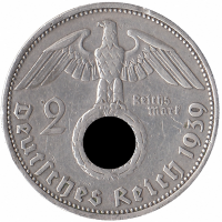 Германия (Третий Рейх) 2 рейхсмарки 1939 год (A) VF