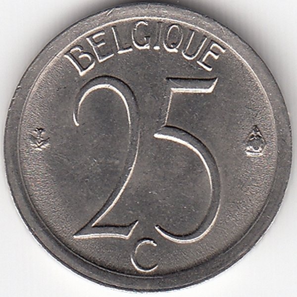 Бельгия (Belgique) 25 сантимов 1971 год