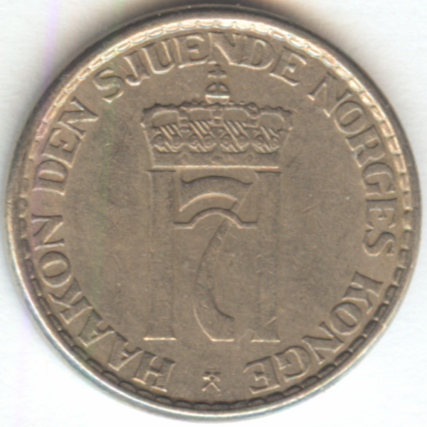 1 крона Норвегия 1955 год