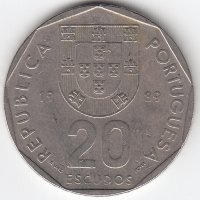 Португалия 20 эскудо 1989 год