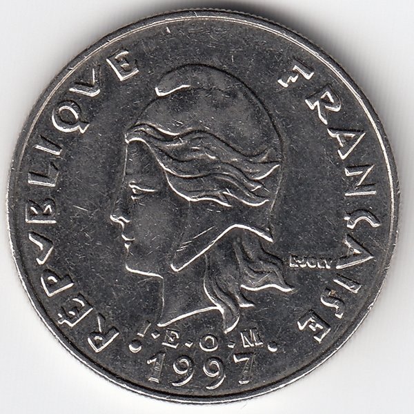 Французская Полинезия 20 франков 1997 год