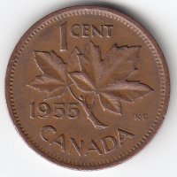 Канада 1 цент 1955 год