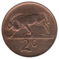 ЮАР 2 цента 1985 год
