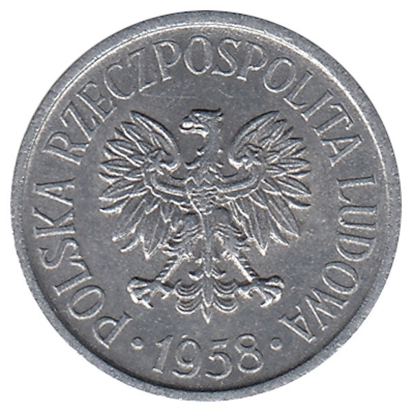 Польша 5 грошей 1958 год