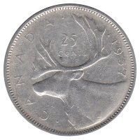 Канада 25 центов 1957 год
