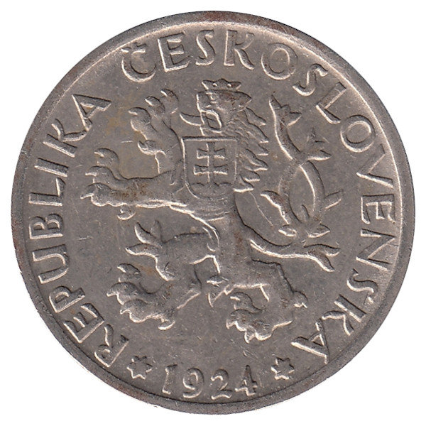Чехословакия 1 крона 1924 год