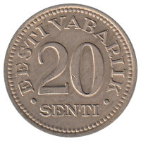 Эстония 20 сентов 1935 год
