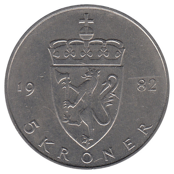 Норвегия 5 крон 1982 год 