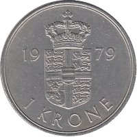 Дания 1 крона 1979 год