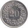 Швейцария 20 раппенов 1974 год