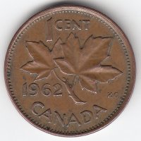 Канада 1 цент 1962 год