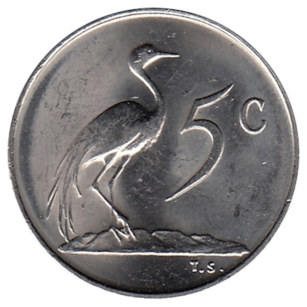 ЮАР 5 центов 1969 год