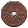 Финляндия 5 пенни 1943 год