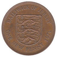 Джерси 1 новый пенни 1971 год