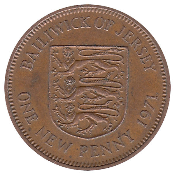 Джерси 1 новый пенни 1971 год