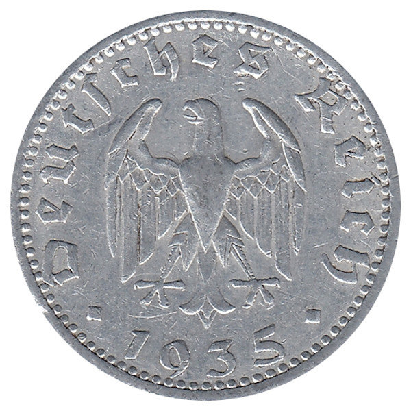 Германия (Третий Рейх) 50 рейхспфеннигов 1935 год (А)