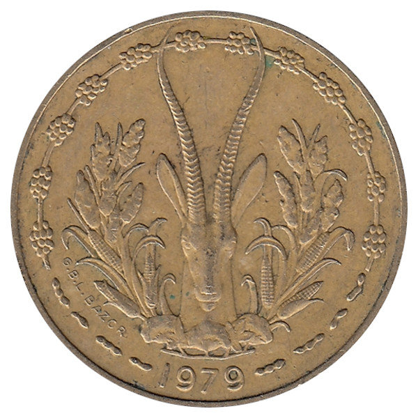 Западные Африканские Штаты 10 франков 1979 год