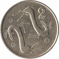 Кипр 2 цента 1991 год