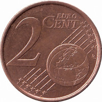 Бельгия 2 евроцента 2015 год