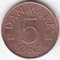 Дания 5 эре 1983 год
