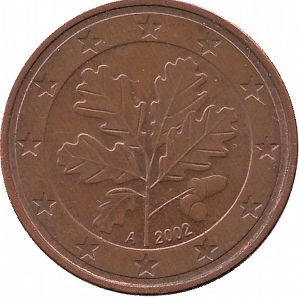 Германия 5 евроцентов 2002 год (A)