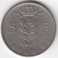 Бельгия (Belgie) 5 франков 1969 год