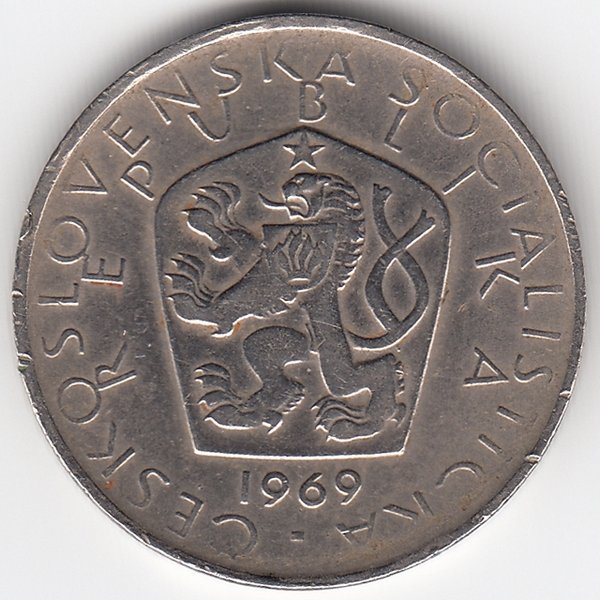 Чехословакия 5 крон 1969 год