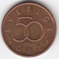Швеция 50 эре 1999 год