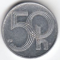 Чехия 50 геллеров 2000 год