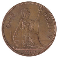 Великобритания 1 пенни 1964 год