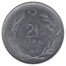 Турция 2 1/2 лиры 1977 год