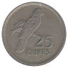 Сейшельские острова 25 центов 1982 год