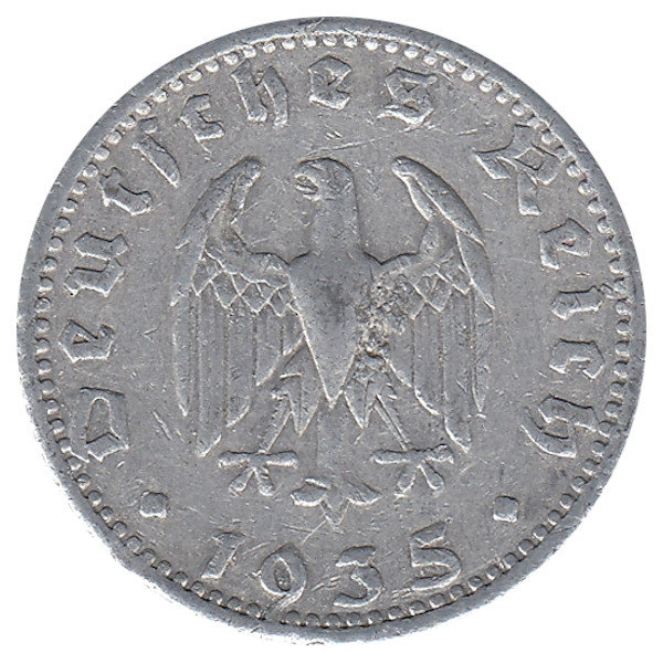 Германия (Третий Рейх) 50 рейхспфеннигов 1935 год (Е)