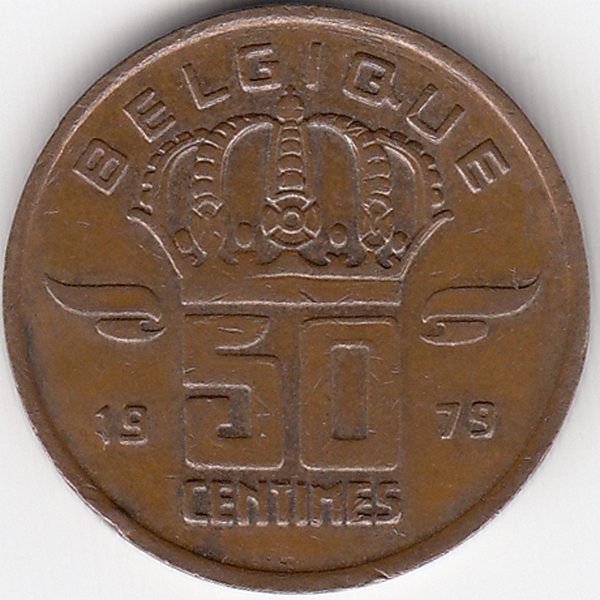 Бельгия (Belgique) 50 сантимов 1979 год