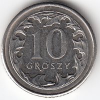 Польша 10 грошей 2011 год