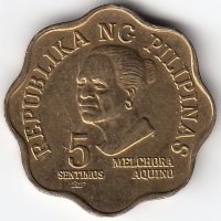 Филиппины 5 сентимо 1980 год