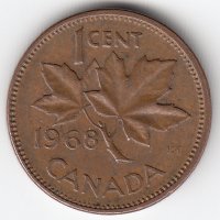 Канада 1 цент 1968 год