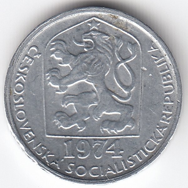 Чехословакия 10 геллеров 1974 год