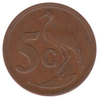 ЮАР 5 центов 1990 год